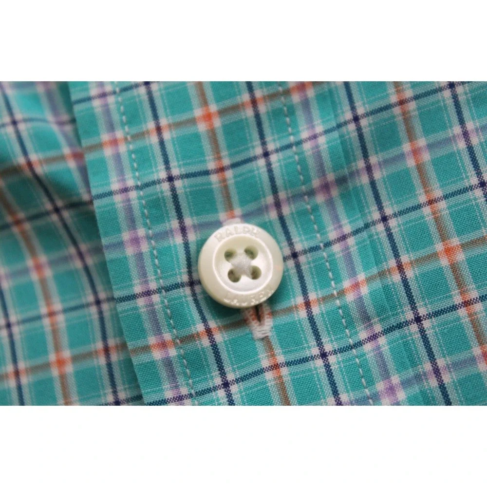Polo Ralph Lauren Dress Shirt Plaid 120s 2-Ply‎ Classic Fit Long Sleeve Mens XL